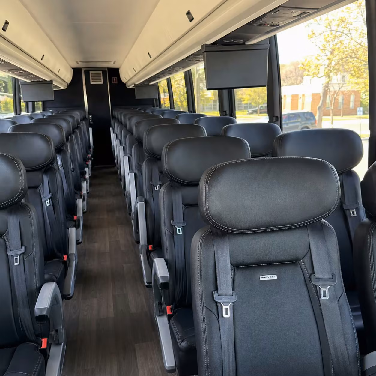 56 passenger charter bus interior