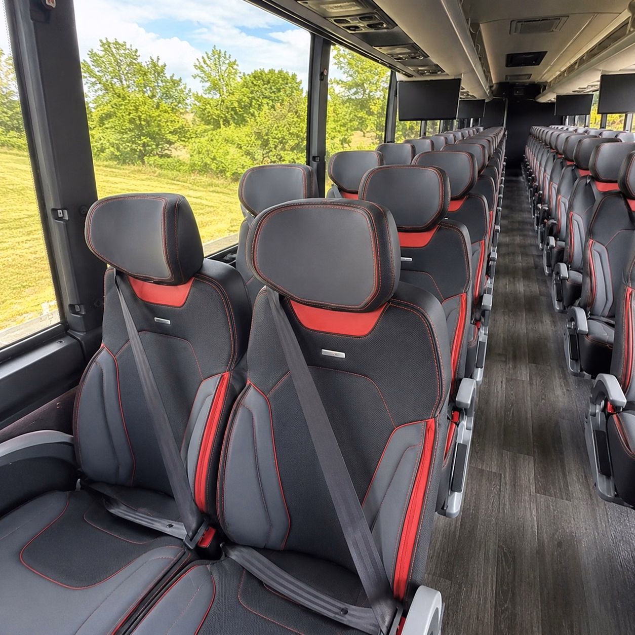 san francisco charter bus interior